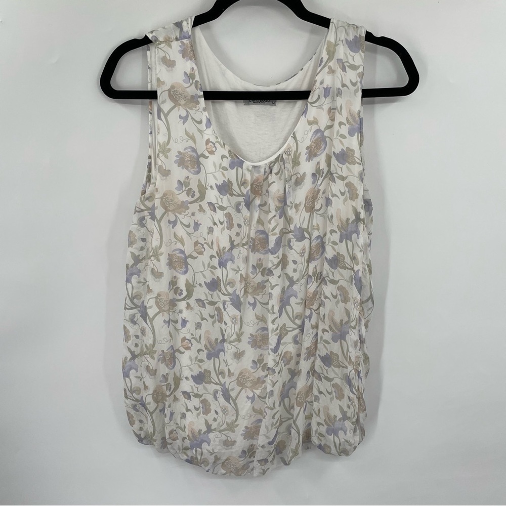 Elena Baldi 100% Silk Floral Blouse